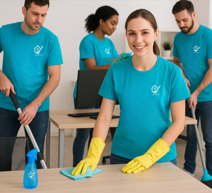 SauberTime Team bei der Arbeit